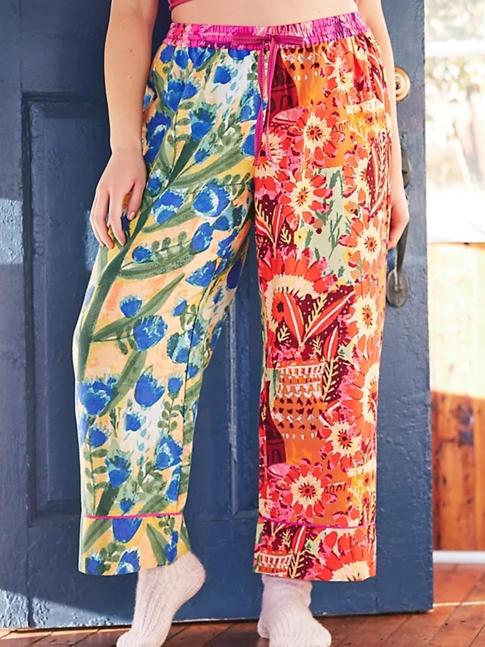 Anthropologie x Roeqiya Fris Garden Bloom Pajama Pants Lounge Size S